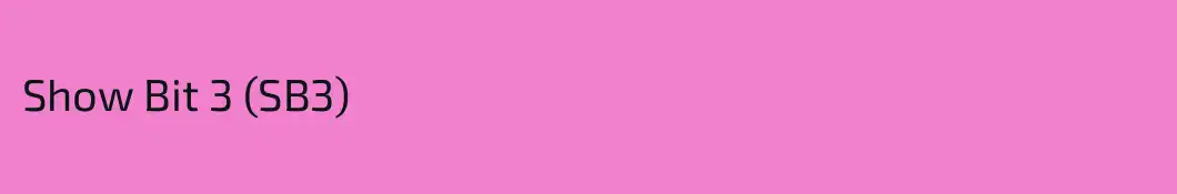 Show Bit 3 (SB3)